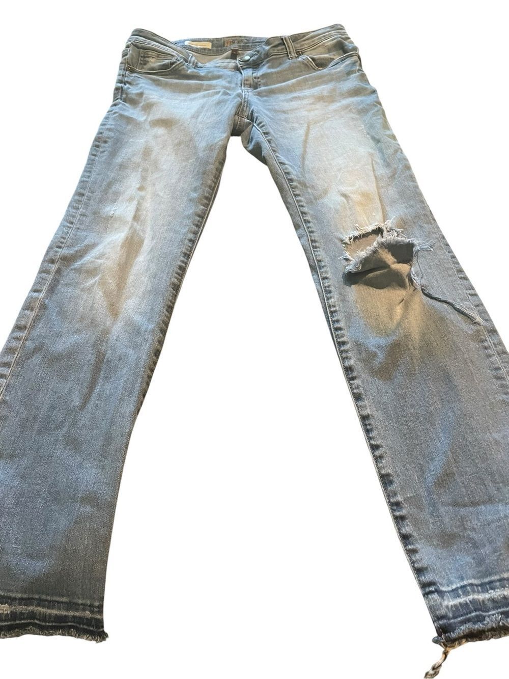 Kut from the Kloth Light Blue Distressed Straight Jeans